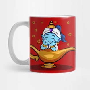 Dreams Come True - Adorable Genie Emerging from Lamp Mug